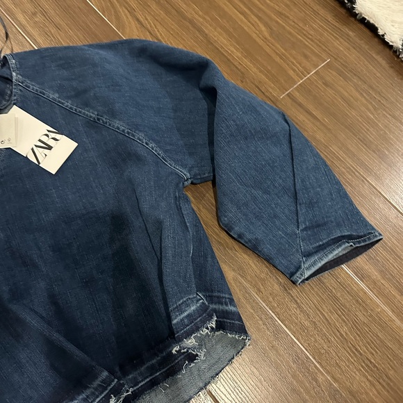 Zara denim blue cropped top - Picture 5 of 5